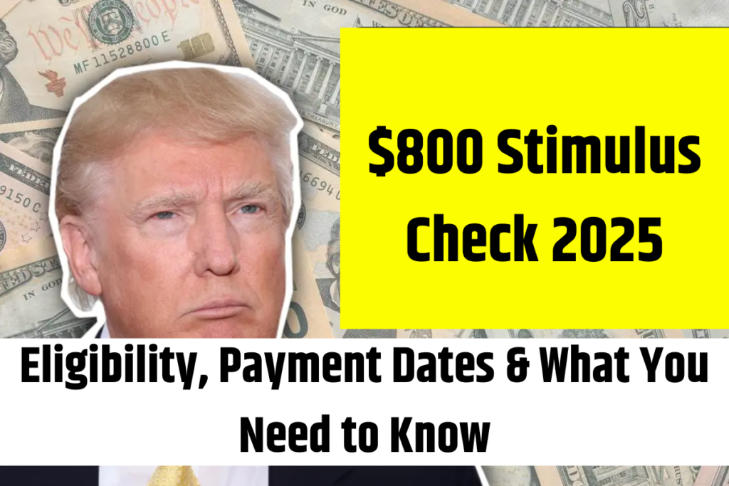 800 Stimulus Check 2025 Eligibility, Payment Dates & What You Need to 2025 Stimulus Payment Eligibility